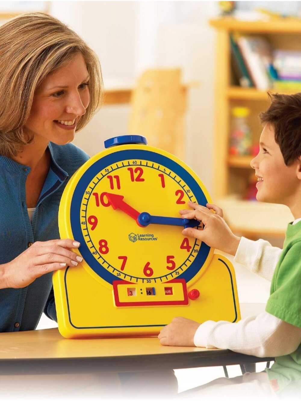 Primary Time Teacher 12-Hour Learning Clock - Teaching Clocks for Kids, Math Man - Picture 2 of 2